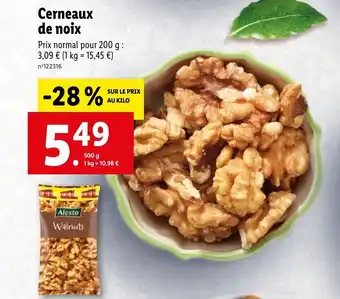 Lidl Cerneaux de noix offre