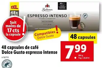 48 capsules de café Dolce Gusto espresso intense