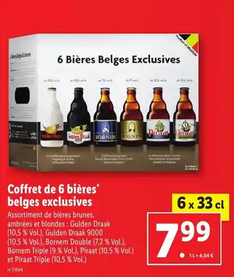 Lidl Coffret de 6 bières* belges exclusives offre