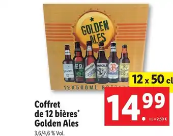 Lidl Coffret de 12 bières* Golden Ales 3,6/4,6 % Vol. offre