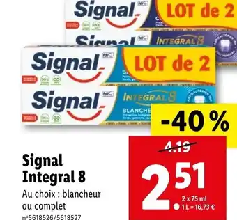 Lidl Signal Integral 8 offre