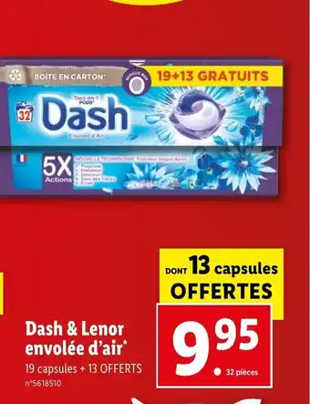 Lidl Dash & Lenor envolée d'air* offre