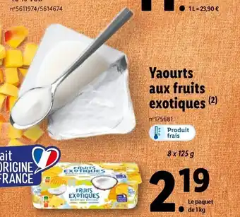 Lidl Yaourts aux fruits exotiques (²) offre