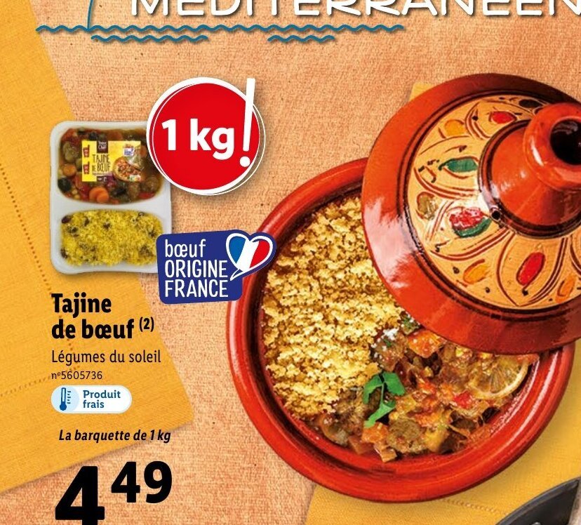 Promo Tajine de bœuf (2) chez Lidl