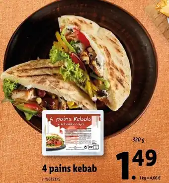 Lidl 4 pains Kebab offre