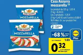 Lidl Casa Azzurra mozzarella (3) offre