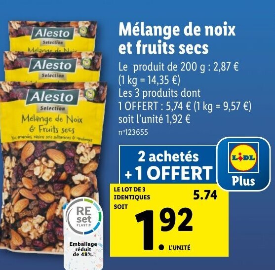 Promo Mélange de noix et fruits secs chez Lidl