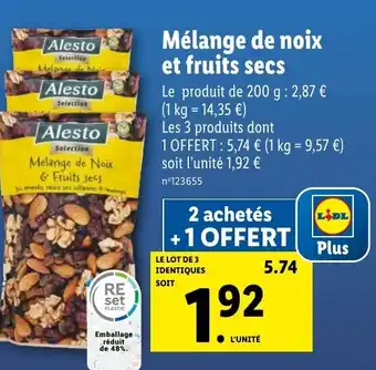 Lidl Mélange de noix et fruits secs offre
