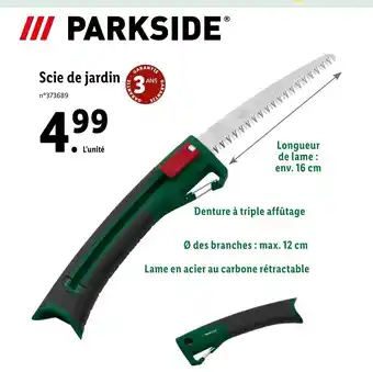 Lidl Scie de jardin offre