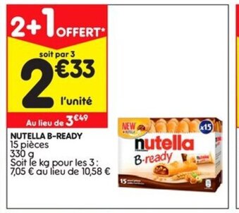 Leader Price Nutella b-ready offre