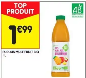 Leader Price Pur Jus Multifruit Bio offre