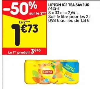 Leader Price Lipton Ice Tea saveur pêche offre
