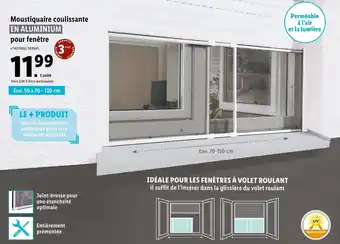 Lidl Moustiquaire coulissante EN ALUMINIUM pour fenêtre offre