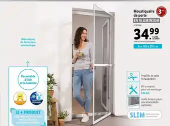 Lidl Moustiquaire3 de porte EN ALUMINIUM offre