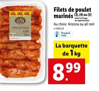 Lidl Filets de poulet marinés offre