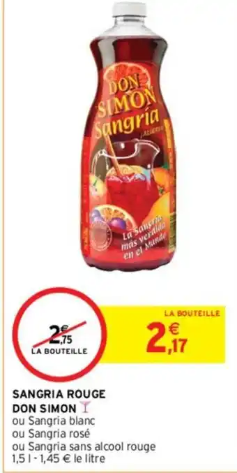 Intermarché SANGRIA ROUGE DON SIMON offre