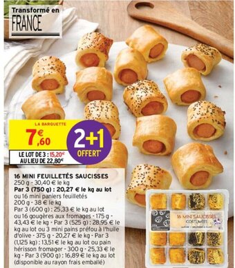 16 MINI FEUILLETÉS SAUCISSES