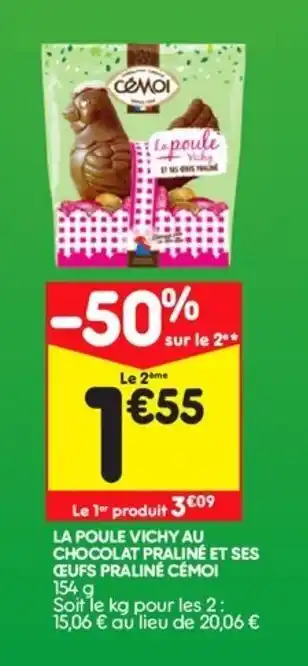 La poule Vichy Au Chocolat praliné