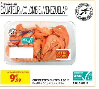 Intermarché CREVETTES CUITES ASC (P) offre