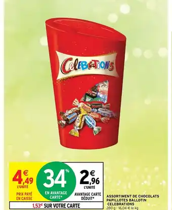 Intermarché Assortiment De Chocolats Papillotes Ballotin offre