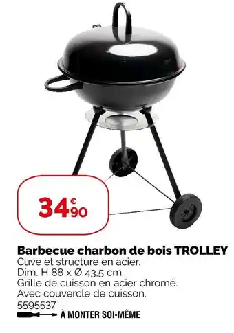Weldom Barbecue charbon de bois trolley offre