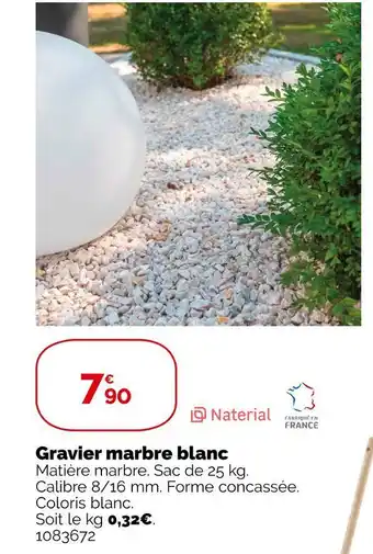 Weldom Naterial gravier marbre blanc offre