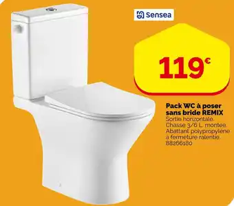 Weldom Sensea pack wc à poser sans bride remix offre