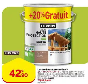 Weldom Luxens lasure haute protection offre