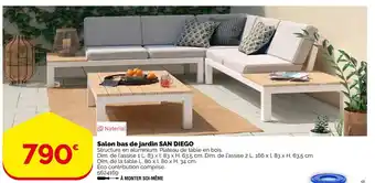 Weldom Naterial salon bas de jardin san diego offre