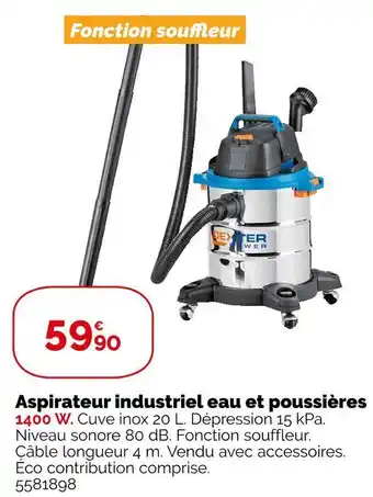 Weldom Aspirateur industriel eau et poussières offre