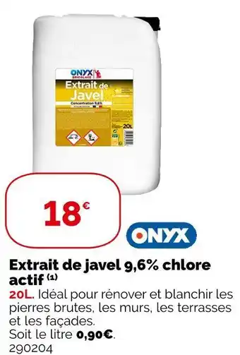 Weldom Onyx extrait de javel 9,6% chlore actif offre