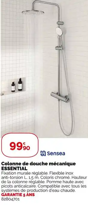 Weldom Sensea colonne de douche mécanique essential offre
