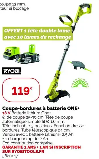 Weldom One+ coupe-bordures à batterie offre