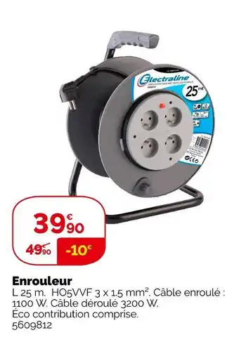 Weldom Electraline enrouleur offre