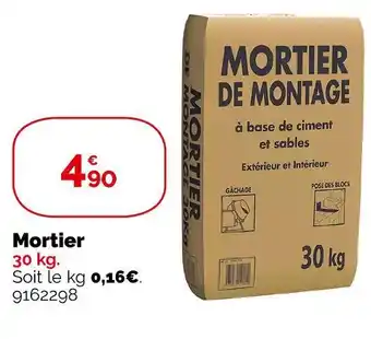 Weldom Mortier offre
