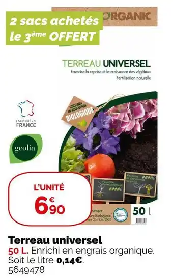 Weldom Terreau universel offre