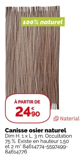 Naterial canisse osier naturel