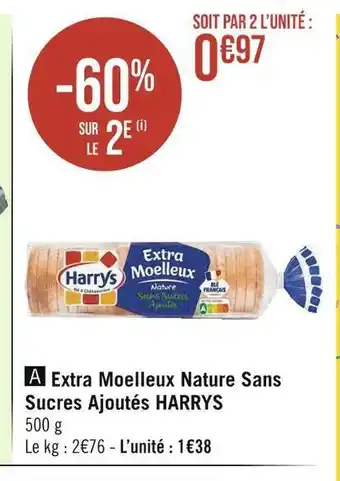 Harrys extra moelleux nature sans sucres ajoutés