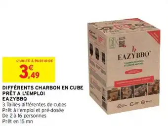 Intermarché DIFFÉRENTS CHARBON EN CUBE PRÊT A L'EMPLOI EAZYBBQ offre