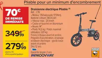 Carrefour Draisienne électrique pliable offre