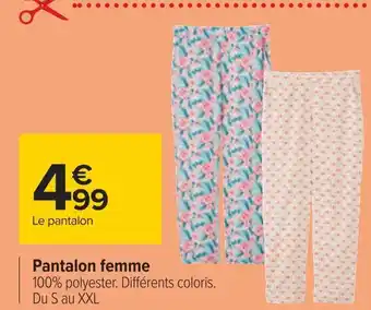 Carrefour Pantalon femme offre