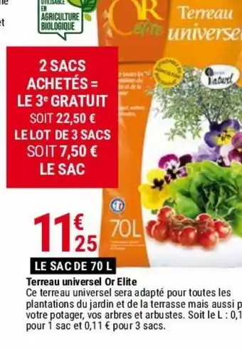 Terreau universel or elite