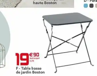 Gifi Table basse de jardin boston offre