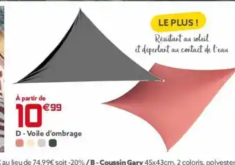 Gifi Voile d'ombrage offre