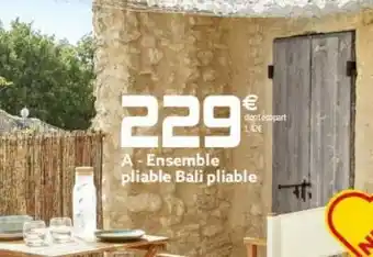 Gifi Ensemble pliable bali pliable offre