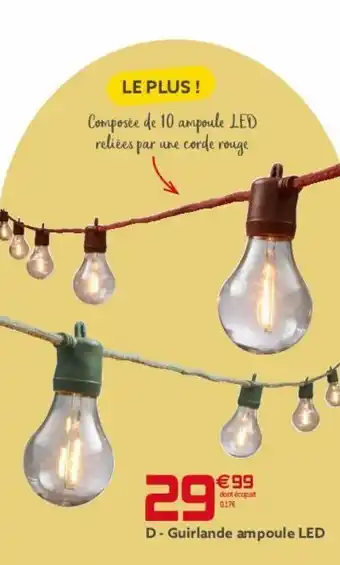 Gifi Guirlande ampoule led offre