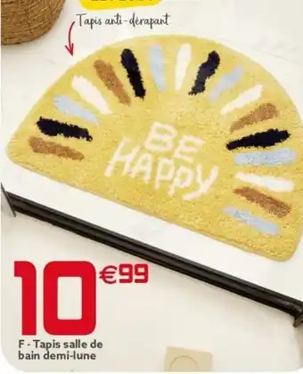 Gifi Tapis salle de bain demi-lune offre