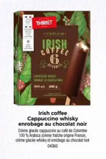 Irish coffee Cappuccino whisky enrobage au chocolat noir