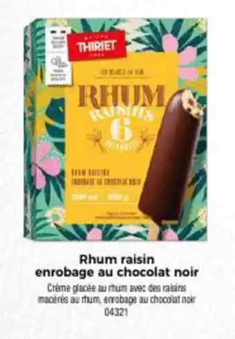 Rhum raisin enrobage au chocolat noir