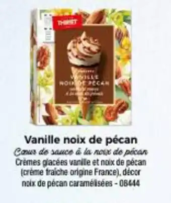 Vanille noix de pécan Cour de sauce à la noix de pécan Crèmes glacées vanille et noix de pécan